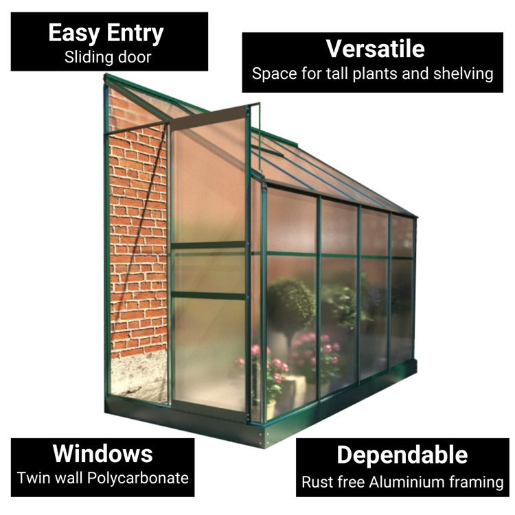 BillyOh Polycarbonate Lean-To Greenhouse